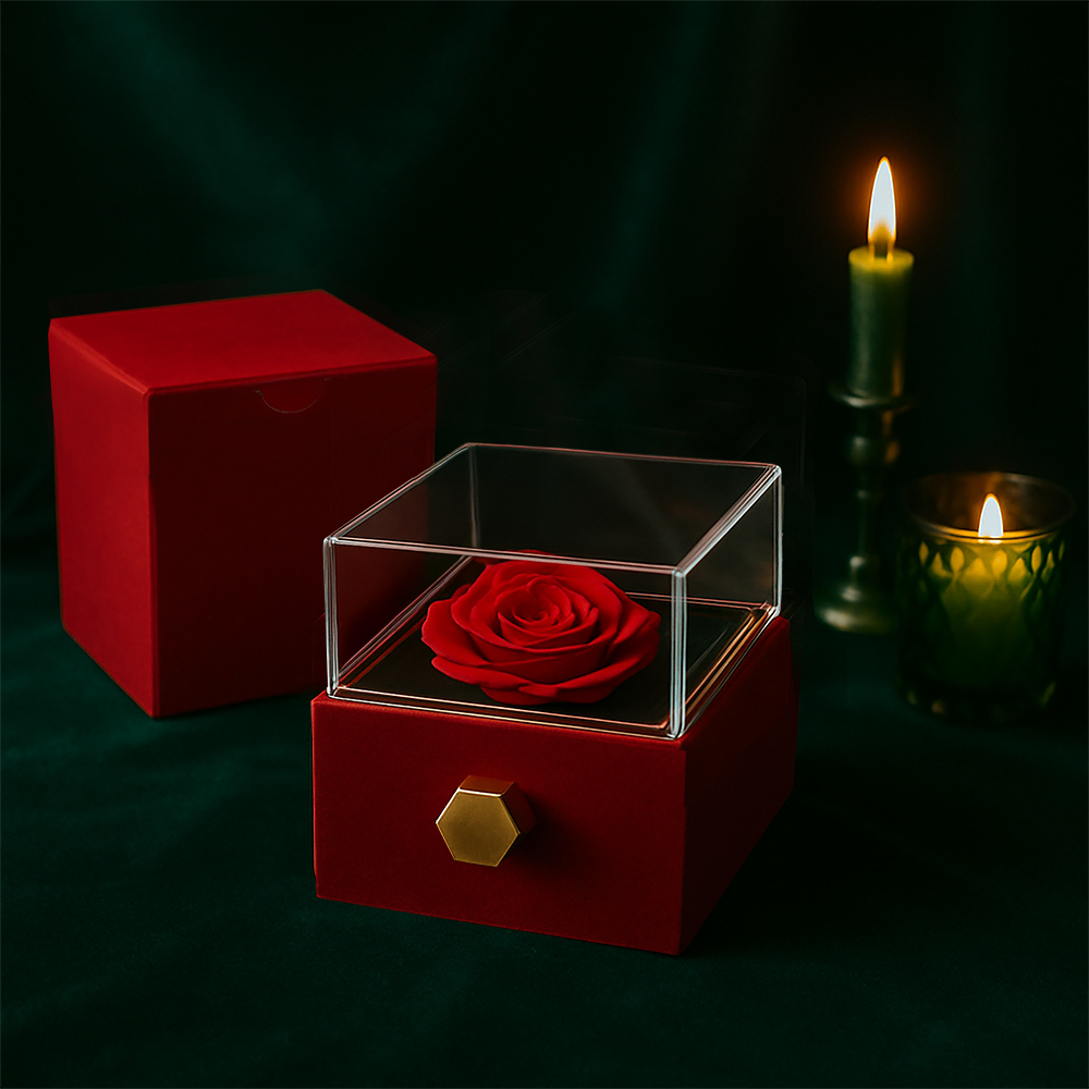 To My Mom Necklace from Daughter and Son – Love Knot Pendant in Luxurious Preserved Rose Gift Box – Mother's Day or Birthday Gift