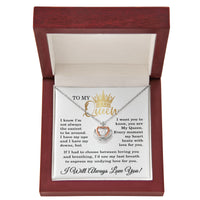 Load image into Gallery viewer, To My Queen Necklace for Women - Valentines Jewelry for Her - Crown Pendant Necklace

