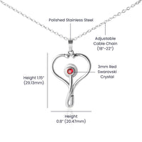Load image into Gallery viewer, Stethoscope Necklace HeartScope Necklace Nursing School Graduation Gift Medical School Graduate Future Nurse Future Doctor Christmas Gift
