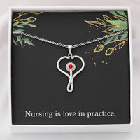 Load image into Gallery viewer, Nursing Is Love In Practice Nurse Necklace Nurse Christmas Gift Nurse Appreciation Gift Nursing Gift
