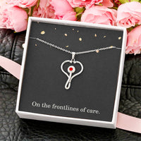 Load image into Gallery viewer, On The Frontlines Of Care Nurse Necklace Nurse Christmas Gift Nurse Appreciation Gift Nursing Gift
