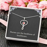 Load image into Gallery viewer, Nurse Necklace Nurse Christmas Gift Nurse Appreciation Gift Nursing Gift Nurses Are The Backbone Of Healthcare
