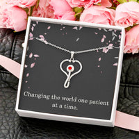 Load image into Gallery viewer, Nurse Necklace Nurse Christmas Gift Nurse Appreciation Gift Nursing Gift Changing The World One Patient At A Time
