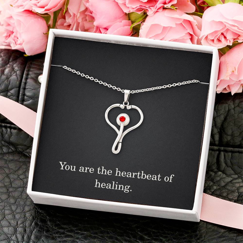 Nurse Necklace Nurse Christmas Gift Nurse Appreciation Gift Nursing Gift You Are The Heartbeat Of Healing