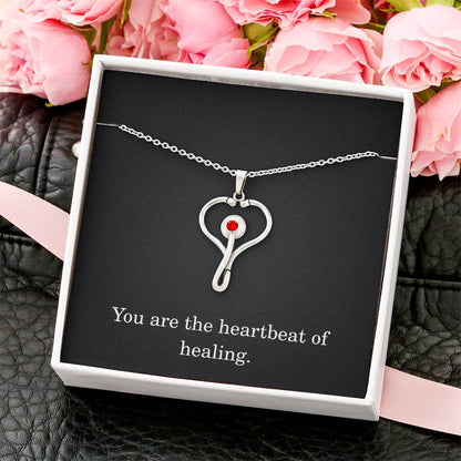 Nurse Necklace Nurse Christmas Gift Nurse Appreciation Gift Nursing Gift You Are The Heartbeat Of Healing