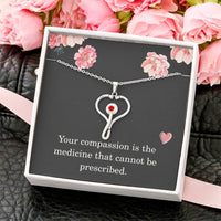 Load image into Gallery viewer, Nurse Necklace Nurse Christmas Gift Nurse Appreciation Gift Your Compassion Is The Medicine That Cannot Be Prescribed
