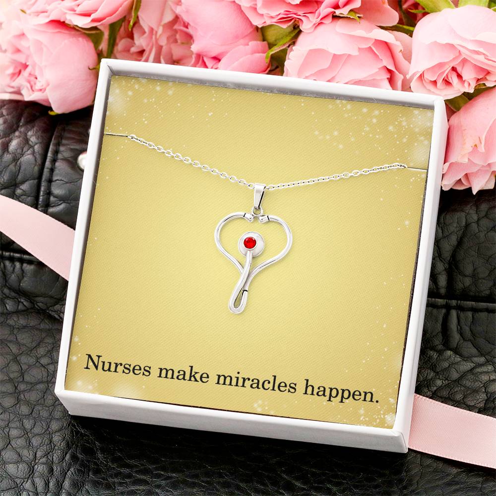 Nurses Make Miracles Happen Nurse Necklace Nurse Christmas Gift Nurse Appreciation Gift Nursing Gift