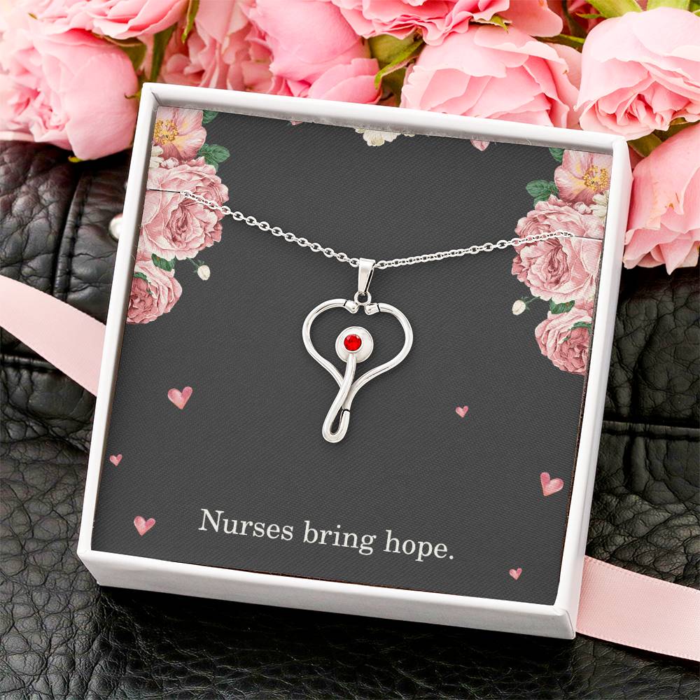 Nurses Bring Hope Nurse Necklace Nurse Christmas Gift Nurse Appreciation Gift Nursing Gift