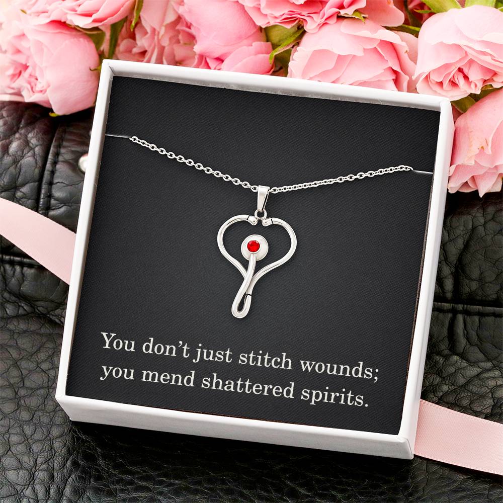 Nurse Necklace Nurse Christmas Gift Nurse Appreciation Gift Nursing Gift You Dont Just Stitch Wounds You Mend Shattered Spirits