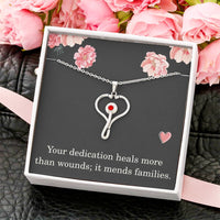 Load image into Gallery viewer, Nurse Necklace Nurse Christmas Gift Nurse Appreciation Gift Nursing Gift Your Dedication Heals More Than Wounds It Mends Families
