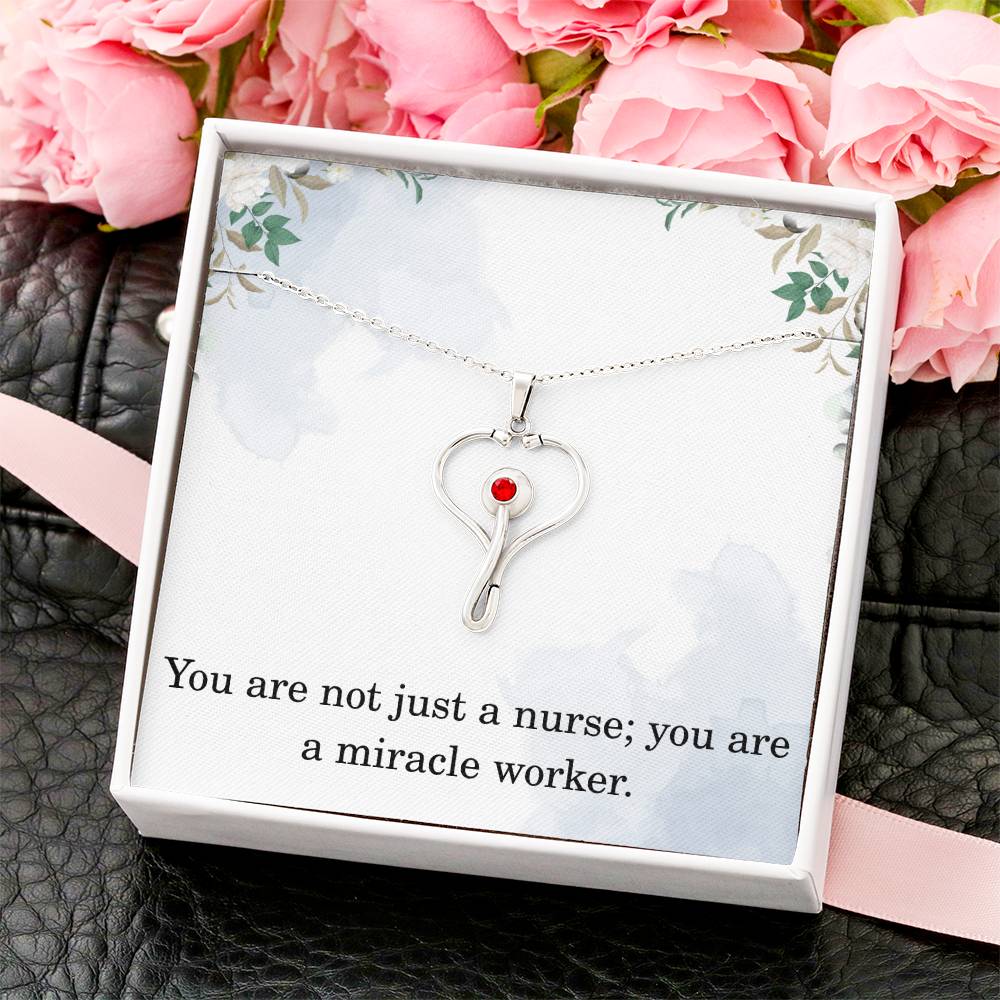 Nurse Necklace Nurse Christmas Gift Nurse Appreciation Gift Nursing Gift You Are Not Just A Nurse You Are A Miracle Worker