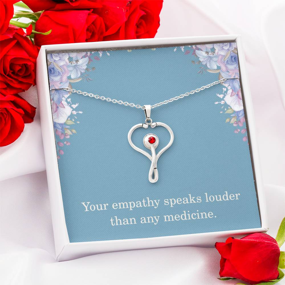 Nurse Necklace Nurse Christmas Gift Nurse Appreciation Gift Nursing Gift Your Empathy Speaks Louder Than Any Medicine