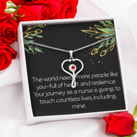 Load image into Gallery viewer, Future Nurse Christmas Gift Nurse Graduate Gift Future Nurse Gift Nurse  Stethoscope Necklace Christmas Gift The World Needs More People Like You

