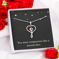 Load image into Gallery viewer, Nurse Necklace Nurse Christmas Gift Nurse Appreciation Gift Nursing Gift You Wear Compassion Like A Second Skin
