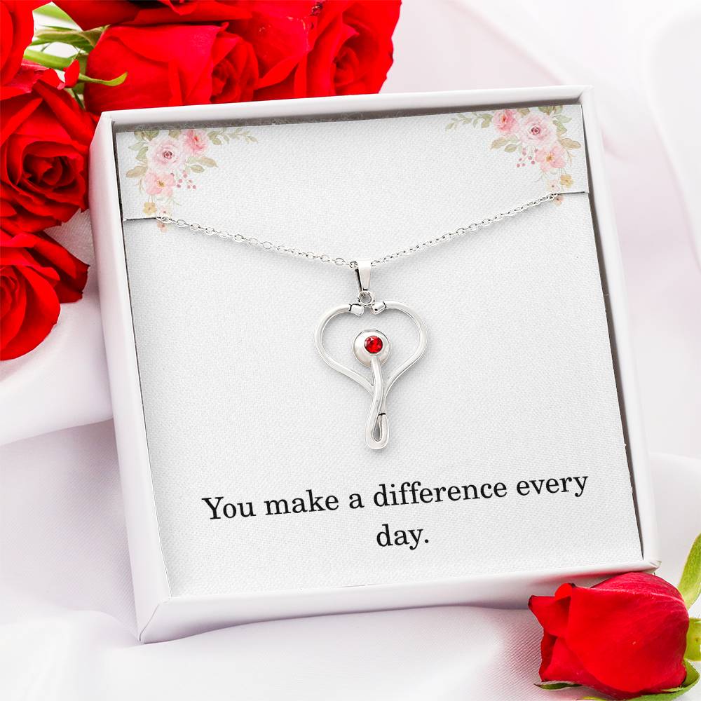 Nurse Necklace Nurse Christmas Gift Nurse Appreciation Gift Nursing Gift You Make A Difference Every Day
