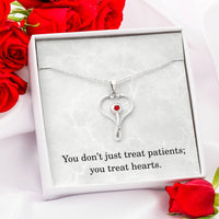 Load image into Gallery viewer, Nurse Necklace Nurse Christmas Gift Nurse Appreciation Gift Nursing Gift You Dont Just Treat Patients You Treat Hearts
