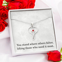 Load image into Gallery viewer, Nurse Necklace Nurse Christmas Gift Nurse Appreciation Gift Nursing Gift You Stand Where Others Falter Lifting Those Who Need It Most
