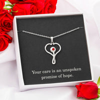 Load image into Gallery viewer, Nurse Necklace Nurse Christmas Gift Nurse Appreciation Gift Nursing Gift Your Care Is An Unspoken Promise Of Hope
