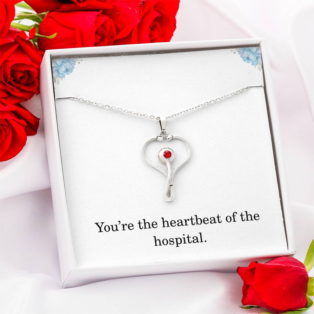 Nurse Necklace Nurse Christmas Gift Nurse Appreciation Gift Nursing Gift Youre The Heartbeat Of The Hospital