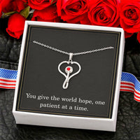 Load image into Gallery viewer, Nurse Necklace Nurse Christmas Gift Nurse Appreciation Gift Nursing Gift You Give The World Hope One Patient At A Time
