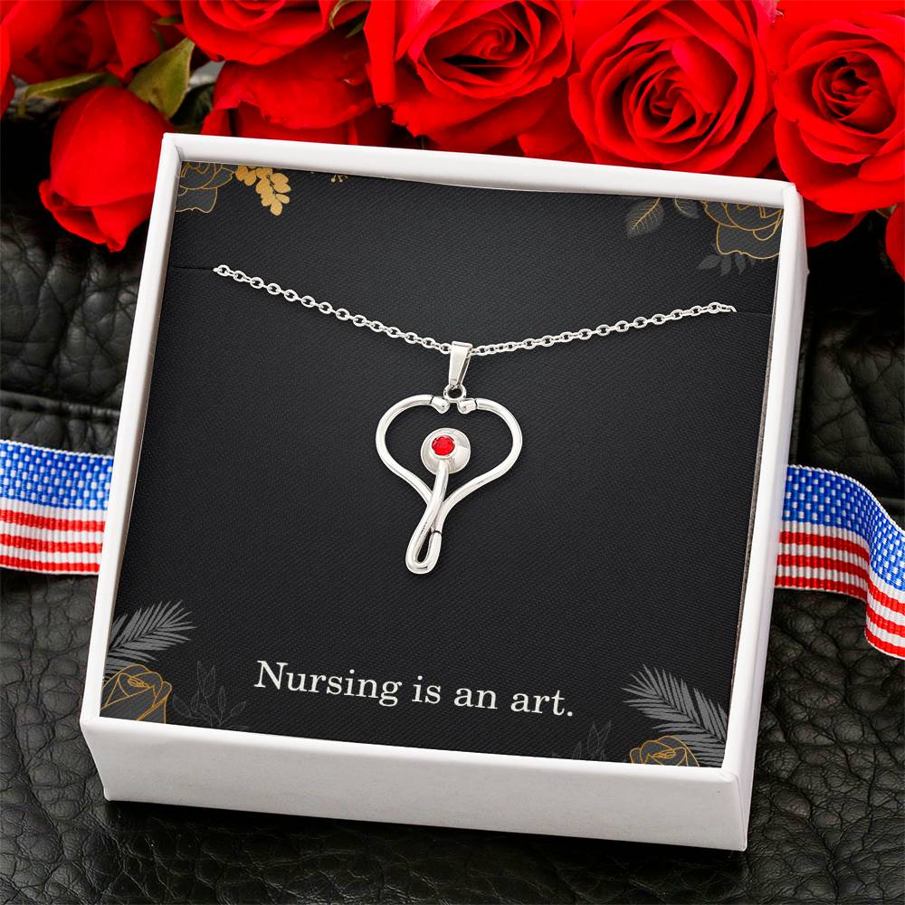 Nursing Is An Art Nurse Necklace Nurse Christmas Gift Nurse Appreciation Gift Nursing Gift
