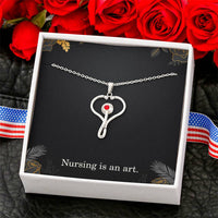 Load image into Gallery viewer, Nursing Is An Art Nurse Necklace Nurse Christmas Gift Nurse Appreciation Gift Nursing Gift
