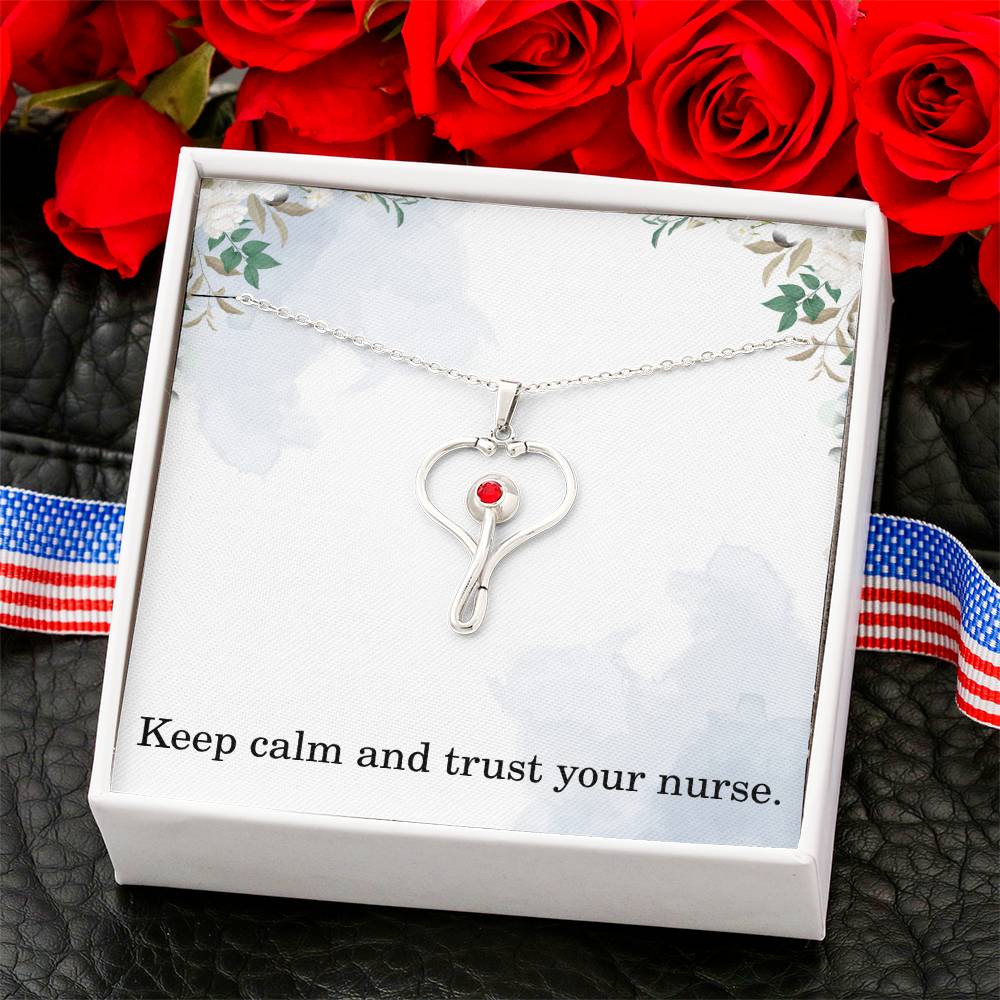 Nurse Necklace Nurse Christmas Gift Nurse Appreciation Gift Nursing Gift Keep Calm And Trust Your Nurse