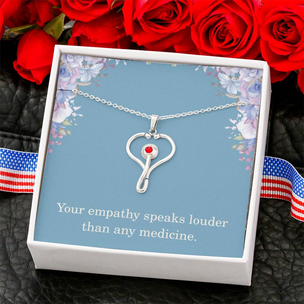 Nurse Necklace Nurse Christmas Gift Nurse Appreciation Gift Nursing Gift Your Empathy Speaks Louder Than Any Medicine