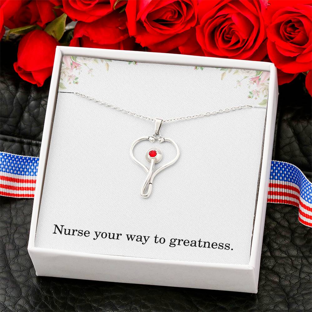Nurse Your Way To Greatness Nurse Necklace Nurse Christmas Gift Nurse Appreciation Gift Nursing Gift