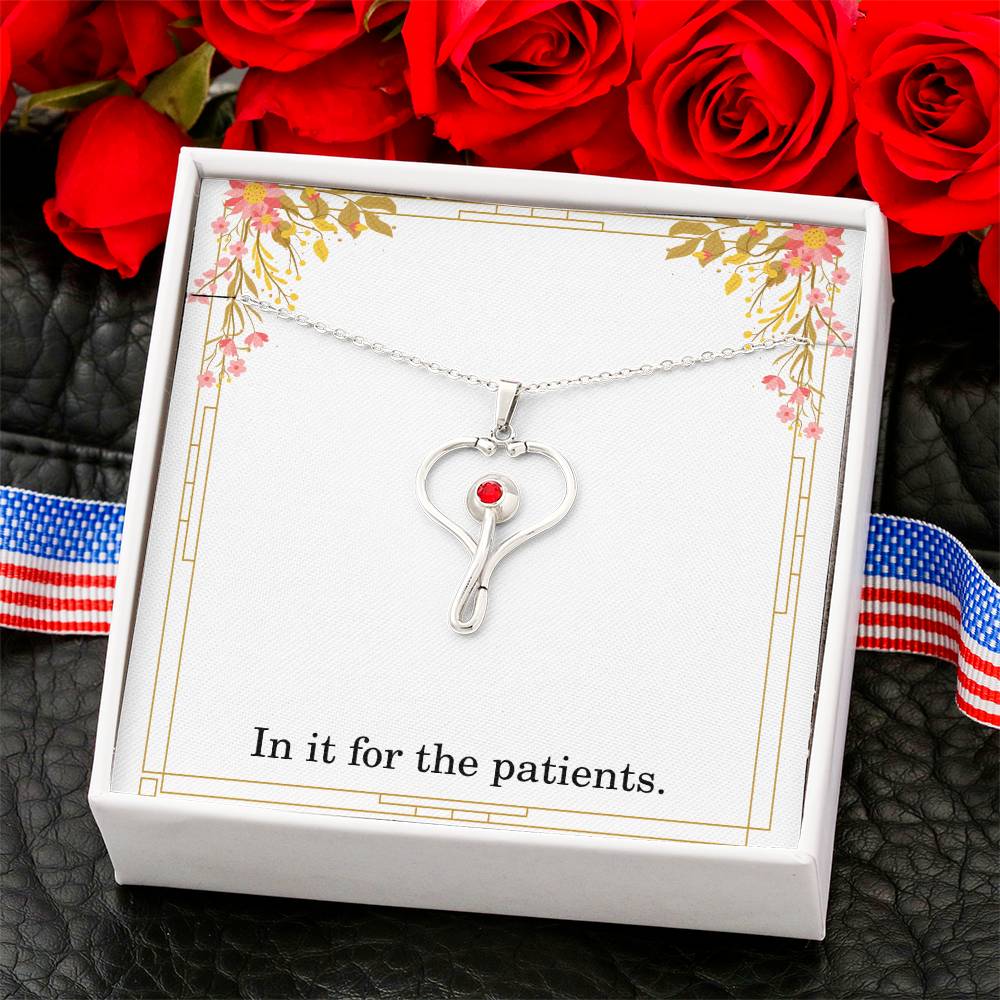 In It For The Patients Nurse Necklace Nurse Christmas Gift Nurse Appreciation Gift Nursing Gift