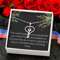 Load image into Gallery viewer, Future Nurse Christmas Gift Nurse Graduate Gift Future Nurse Gift Nurse  Stethoscope Necklace Christmas Gift The World Needs More People Like You
