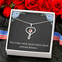 Load image into Gallery viewer, Nurse Necklace Nurse Christmas Gift Nurse Appreciation Gift Nursing Gift You Wipe Away More Tears Than Anyone Knows
