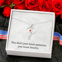 Load image into Gallery viewer, Nurse Necklace Nurse Christmas Gift Nurse Appreciation Gift Nursing Gift You Dont Just Treat Patients You Treat Hearts
