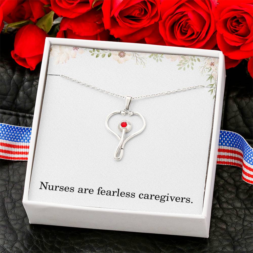 Nurse Necklace Nurse Christmas Gift Nurse Appreciation Gift Nursing Gift Nurses Are Fearless Caregivers