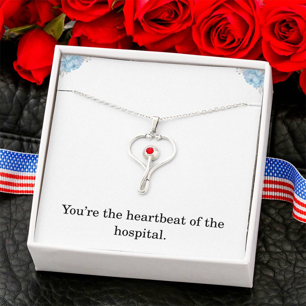 Nurse Necklace Nurse Christmas Gift Nurse Appreciation Gift Nursing Gift Youre The Heartbeat Of The Hospital
