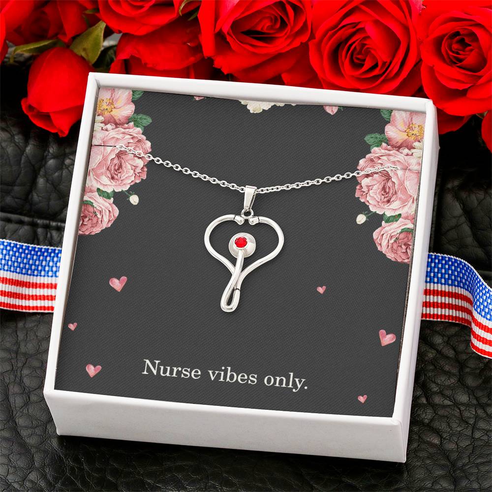 Nurse Vibes Only Nurse Necklace Nurse Christmas Gift Nurse Appreciation Gift Nursing Gift