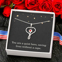 Load image into Gallery viewer, Nurse Necklace Nurse Christmas Gift Nurse Appreciation Gift Nursing Gift for Women You Are A Quiet Hero Saving Lives Without A Cape

