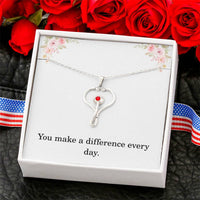 Load image into Gallery viewer, Nurse Necklace Nurse Christmas Gift Nurse Appreciation Gift Nursing Gift You Make A Difference Every Day

