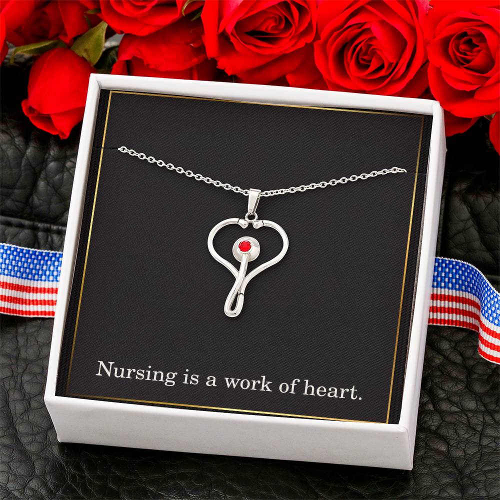 Nursing Is A Work Of Heart Nurse Necklace Nurse Christmas Gift Nurse Appreciation Gift Nursing Gift