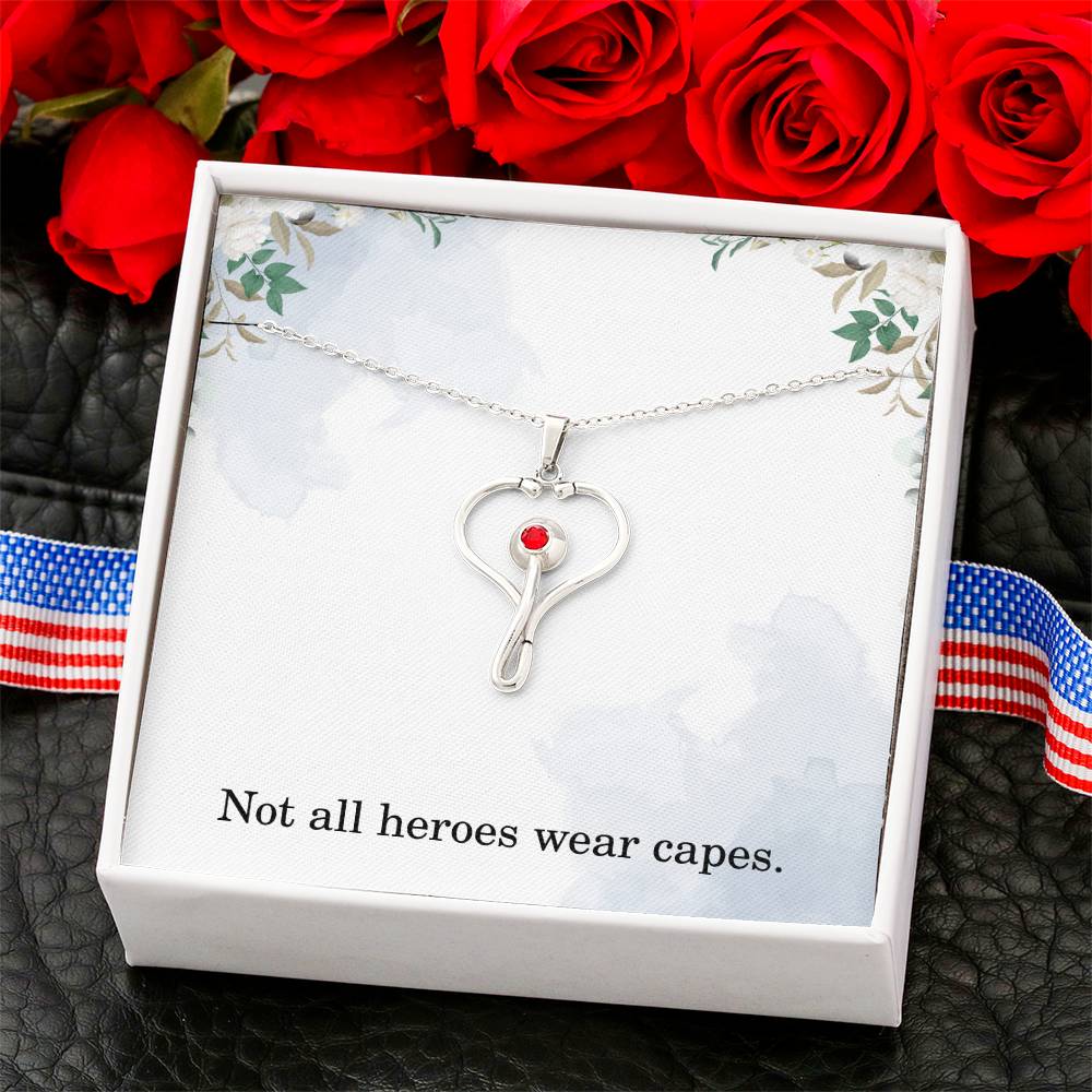 Not All Heroes Wear Capes Nurse Necklace Nurse Christmas Gift Nurse Appreciation Gift Nursing Gift