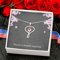 Load image into Gallery viewer, Youre A Health Warrior Nurse Necklace Nurse Christmas Gift Nurse Appreciation Gift Nursing Gift
