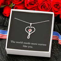 Load image into Gallery viewer, Nurse Necklace Nurse Christmas Gift Nurse Appreciation Gift Nursing Gift The World Needs More Nurses Like You
