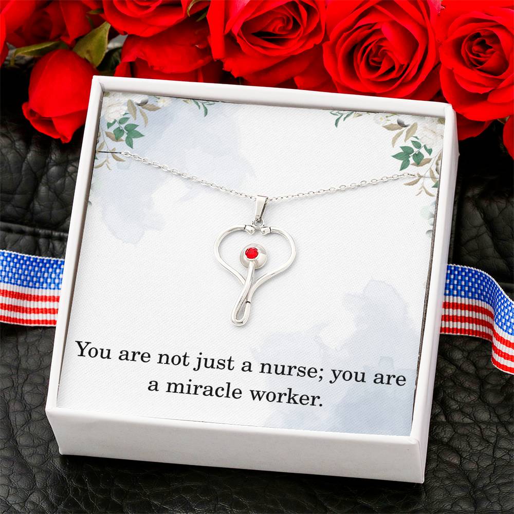 Nurse Necklace Nurse Christmas Gift Nurse Appreciation Gift Nursing Gift You Are Not Just A Nurse You Are A Miracle Worker