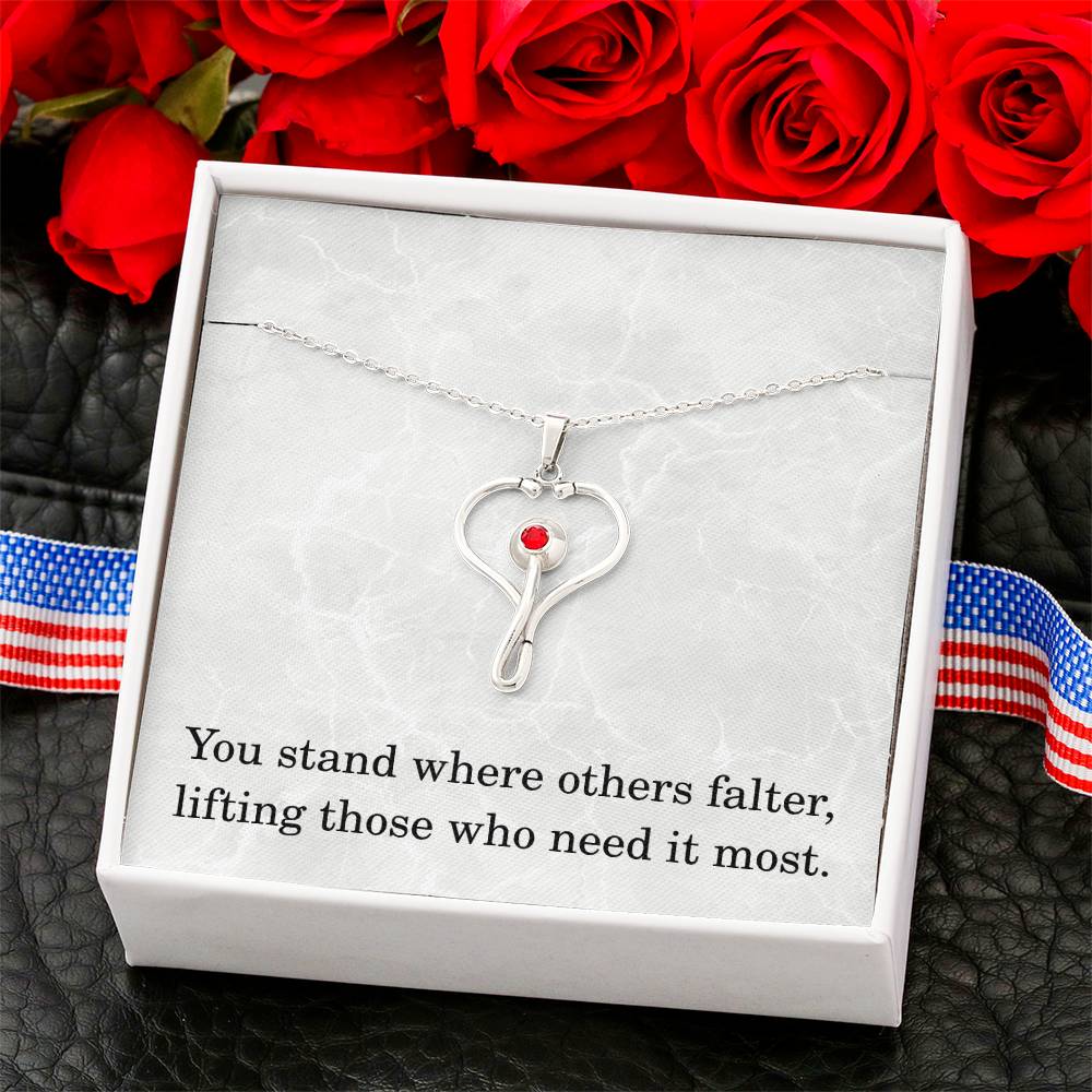 Nurse Necklace Nurse Christmas Gift Nurse Appreciation Gift Nursing Gift You Stand Where Others Falter Lifting Those Who Need It Most