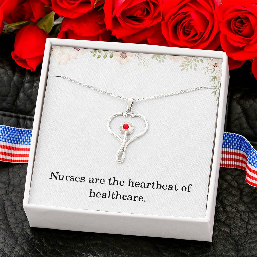 Nurse Necklace Nurse Christmas Gift Nurse Appreciation Gift Nursing Gift Nurses Are The Heartbeat Of Healthcare