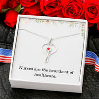 Load image into Gallery viewer, Nurse Necklace Nurse Christmas Gift Nurse Appreciation Gift Nursing Gift Nurses Are The Heartbeat Of Healthcare
