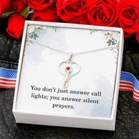 Load image into Gallery viewer, Nurse Necklace Nurse Christmas Gift Nurse Appreciation Gift Nursing Gift You Dont Just Answer Call Lights You Answer Silent Prayers
