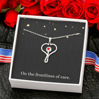 Load image into Gallery viewer, On The Frontlines Of Care Nurse Necklace Nurse Christmas Gift Nurse Appreciation Gift Nursing Gift
