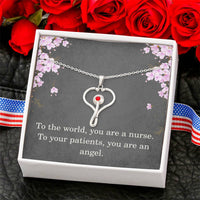 Load image into Gallery viewer, Nurse Necklace Nurse Christmas Gift Nurse Appreciation Gift To The World You Are A Nurse To Your Patients You Are An Angel
