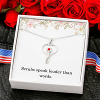 Load image into Gallery viewer, Nurse Necklace Nurse Christmas Gift Nurse Appreciation Gift Nursing Gift Scrubs Speak Louder Than Words

